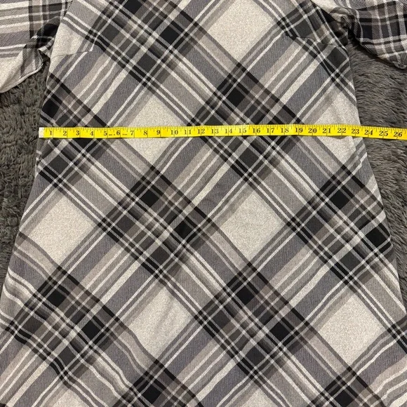 R&K Black and White Plaid Long Sleeve Dress - Picture 5 of 9